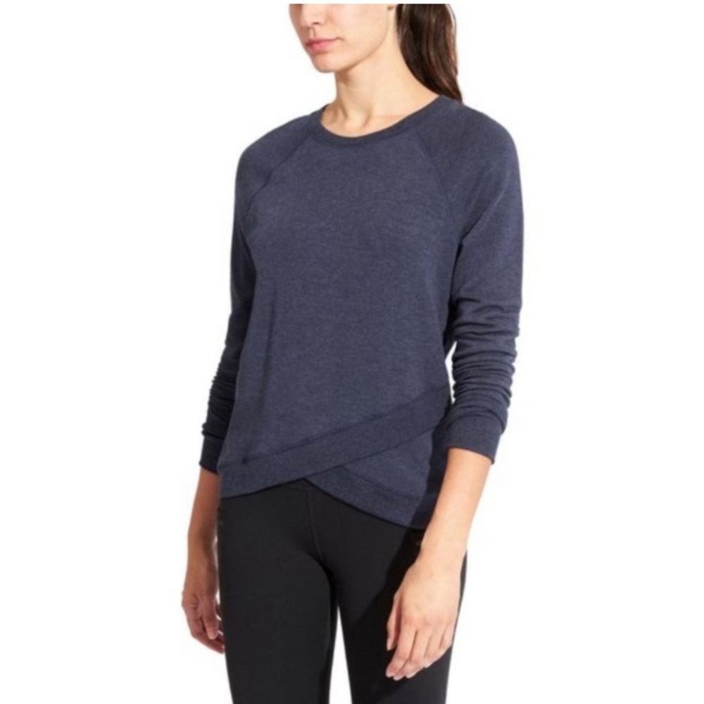 Athlete Navy Blue Criss Cross Sweatshirt